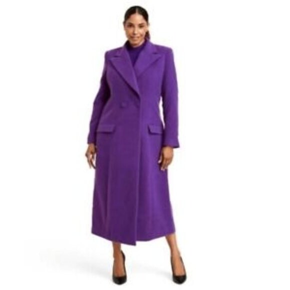 Sergio Hudson x Target Purple Long Tailored Overcoat – Women’s Size Small - Picture 1 of 8